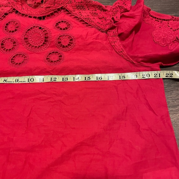 Farm Rio romantic red cotton blouse - Picture 8 of 9